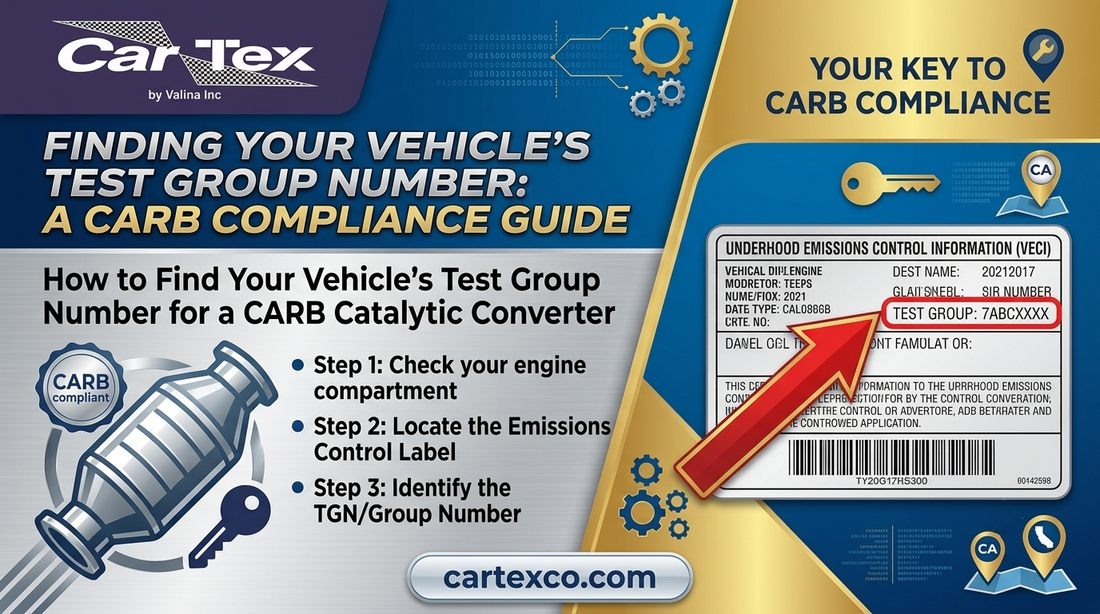How to Find Your Vehicle's Test Group Number for a CARB Catalytic Converter