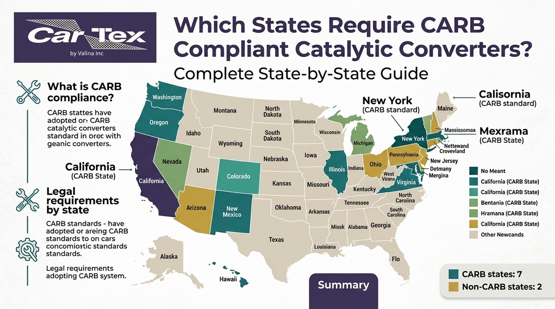 Which States Require CARB Compliant Catalytic Converters? Complete State-by-State Guide