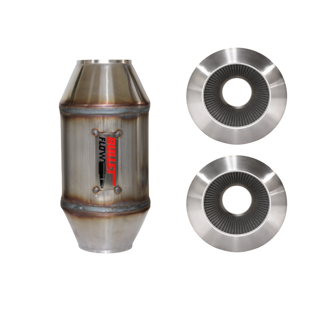 Valina inc Direct Flow Racing Fiber Bullet Flow Mufflers - BFR-412250