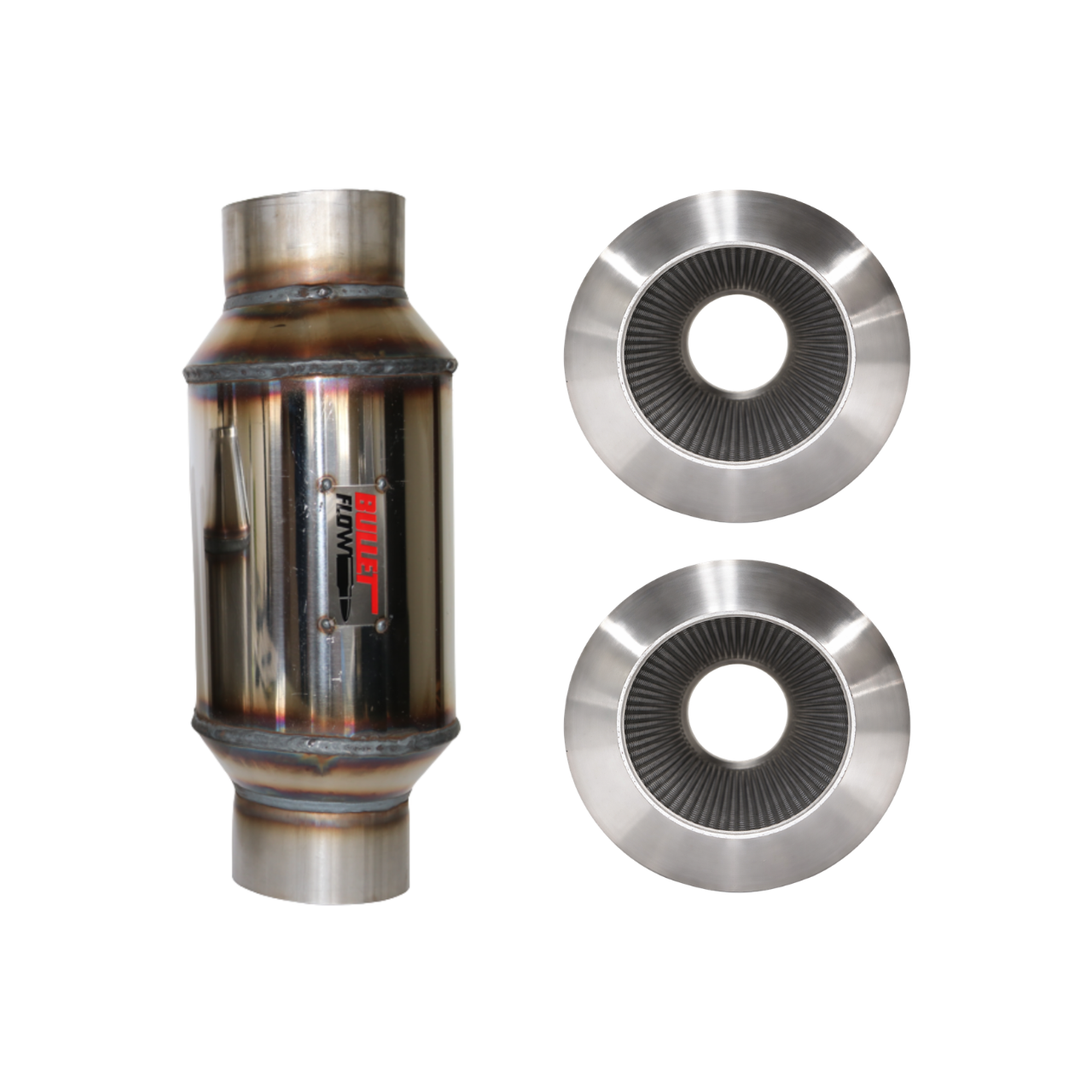 Valina inc Direct Flow Racing Fiber Bullet Flow Mufflers - BFR-414250